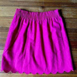 J.CREW scalloped linen-cotton skirt size 2